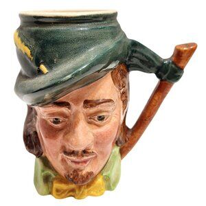 Robin Hood Toby Jug Vintage Ceramic Character Mug Made in England Hand‑Painted